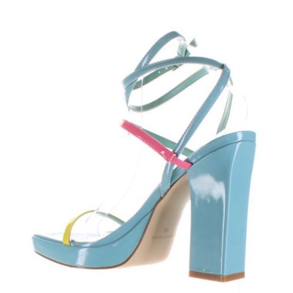 Marc Fischer Acres Heeled Strapy Sandal. In yellow, pink and blue. NWT’S. Size 6 - Picture 5 of 13